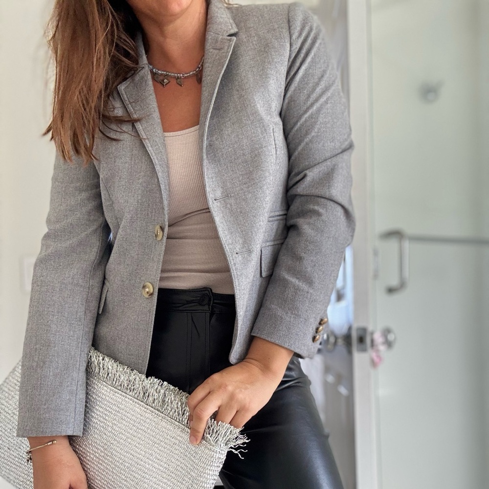 J. Crew Gray Schoolboy Blazer